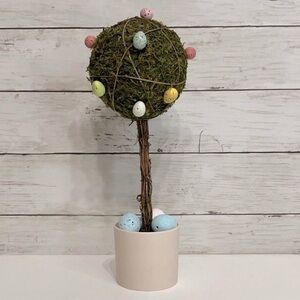 Artif Tree Easter Tree - Moss & Easter Eggs 13” PRICE FIRM